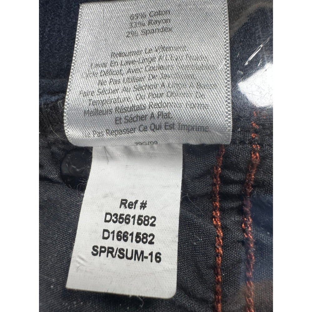 Eddie Bauer Slightly Curvy Slim Straight Pants Women 12 Blue Stretch Casual Navy - Picture 12 of 15